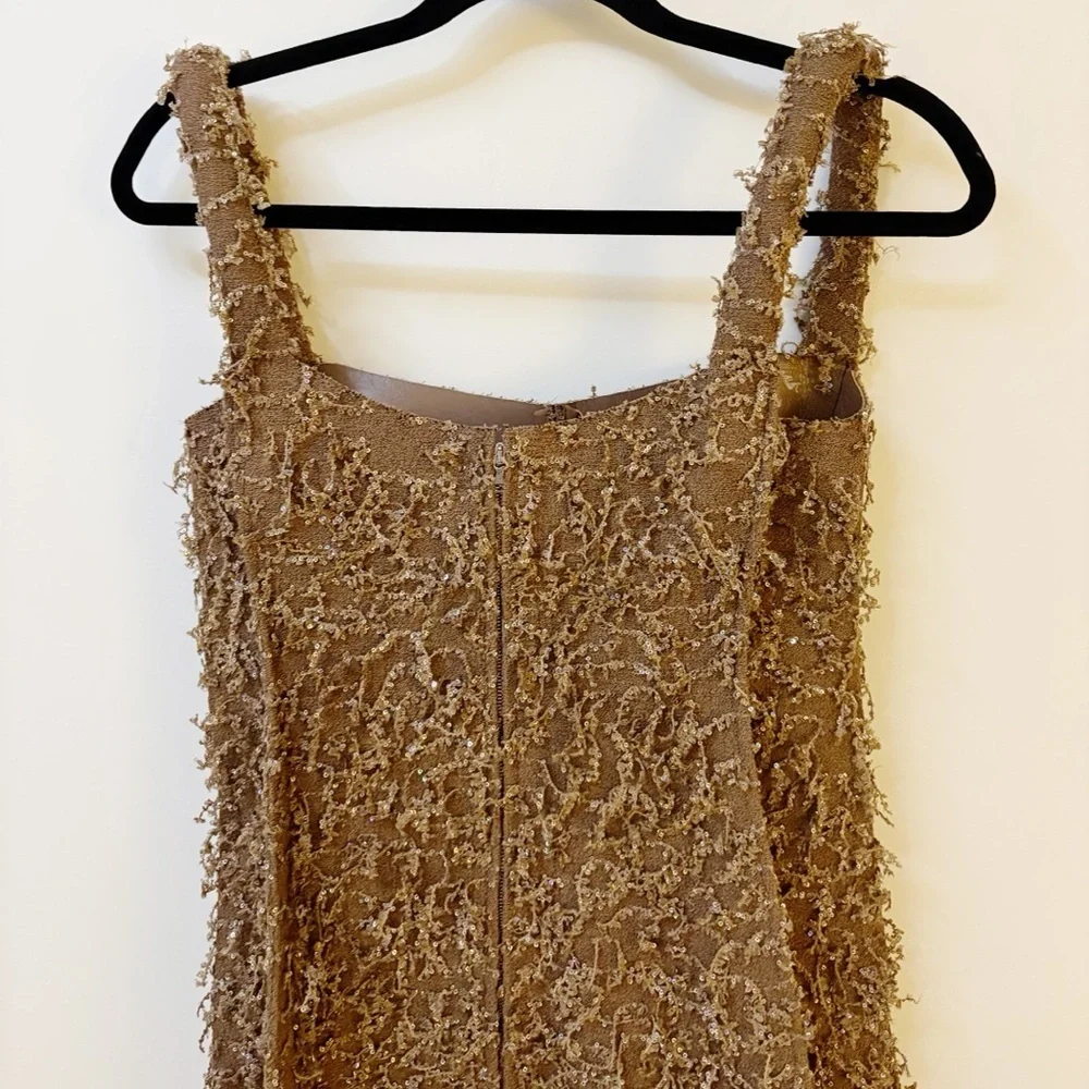 New Tory Burch Sequined Fringe Tank Dress